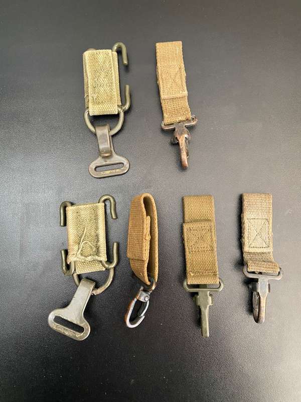 SADF PATTERN 73 CLIPS AND HANGERS-6 IN TOTAL -SOLD TOGETHER