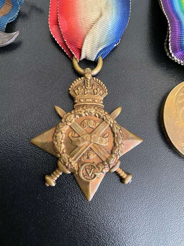 WW1 STAR AND VICTORY MEDAL,WITH CERTIFICATES AND PRINCESS MARY TIN AS WELL AS JMC/DSC MEDAL AWARDED