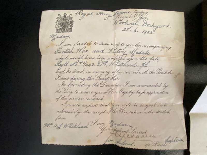 WW1 STAR AND VICTORY MEDAL,WITH CERTIFICATES AND PRINCESS MARY TIN AS WELL AS JMC/DSC MEDAL AWARDED
