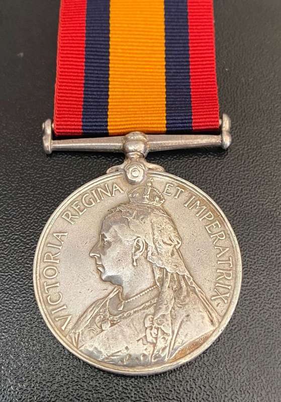 BOER WAR,FULL SIZE SILVER QSA MEDAL RECIPIENT: 48 PTE. P.J. DU PLESSIS PETRUSVILLE TOWN GUARD-ONLY 5
