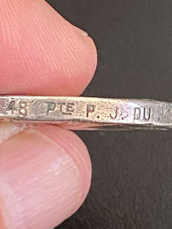 BOER WAR,FULL SIZE SILVER QSA MEDAL RECIPIENT: 48 PTE. P.J. DU PLESSIS PETRUSVILLE TOWN GUARD-ONLY 5