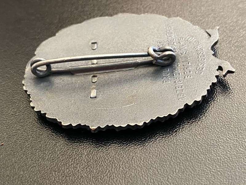 ORIGINAL WEIMAR REPUBLIC PERIOD FREIKORPS SCHLAGETER BADGE-MAKER MARKED -2 BARS RHEIN/RUHR 1923-24