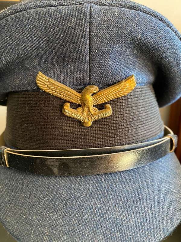 SAAF PEAKED CAP-WORN FROM 1960-GOOD CONDITION