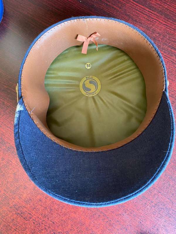 HIGH RANKING SAAF,OFFICERS PEAKED CAP-WORN FROM 1960`S-(BORDER WAR)-GOOD CONDITION