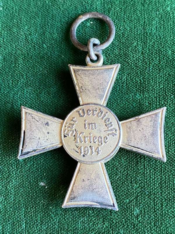 IMPERIAL GERMANY CITY OF HAMBURG CROSS 1914-1918-ESTABLISHED IN 1915 AND ISSUED FOR WARTIME