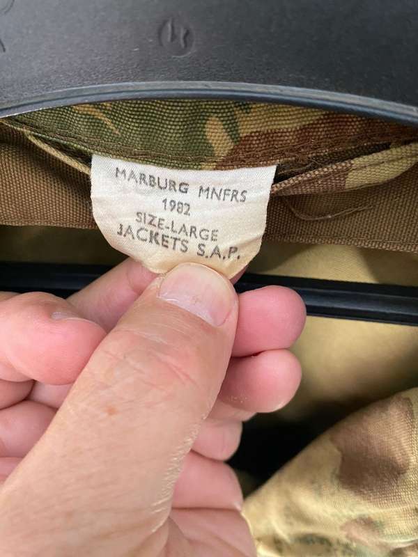 SA POLICE TASK FORCE 2ND CAMO PATTERN JACKET-LABELLED AND DATED 1982-XTRA LARGE-MEASURES 66CM ARMPIT