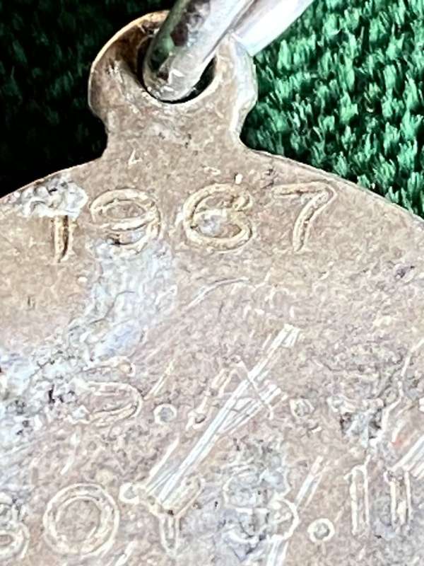 STERLING SILVER DIVERS BADGE-TOTAL WEIGHT 4,6 G -DATED 1967
