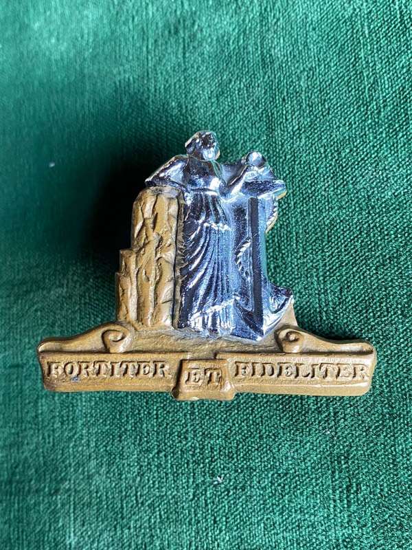 SA CAPE CORPS CAP BADGE- BI-METAL-APPROVED 1973-2X SCREW LUGS