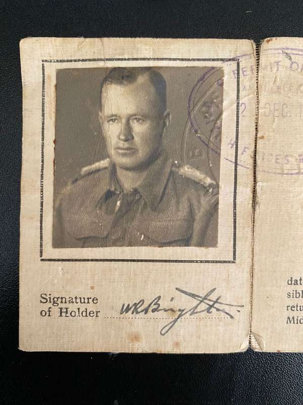 MINIATURE MEDAL GROUP,FULL SIZE MEDAL BAR -WW2 ID CARD TO CAPTAIN BRIGHTON WILLIAM RICHARD,SAAF AND
