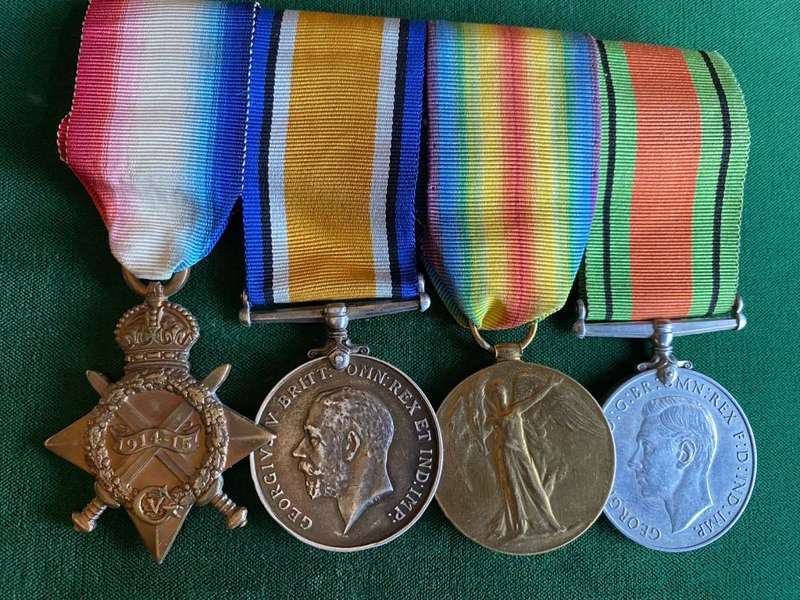 WW1/ 2 MOUNTED MEDAL GROUP-AWARDED TO 815060 DRV L.W. ADAMWAITE ROYAL ARTILLERY-WW1 STAR IS ENGRAVE