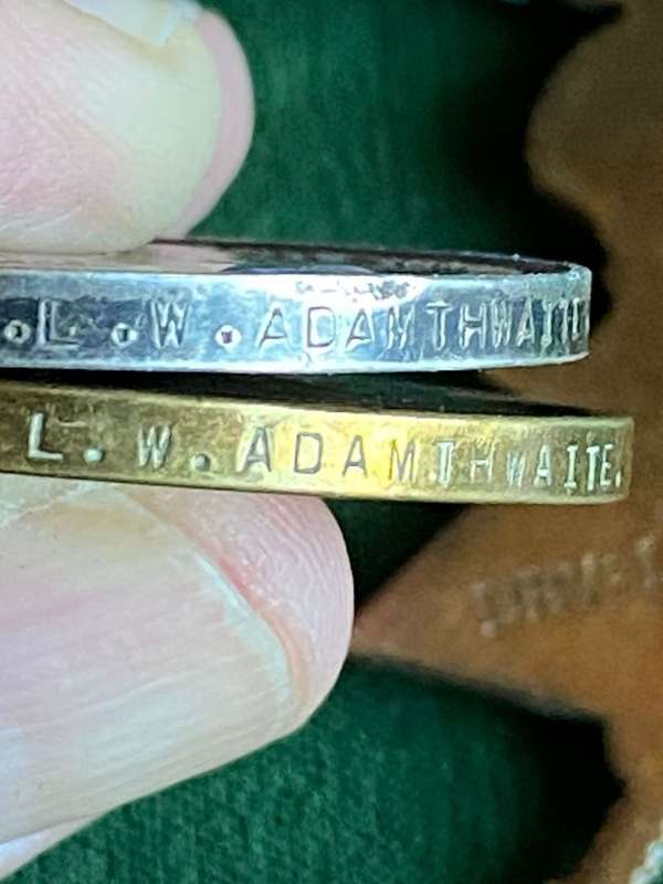 WW1/ 2 MOUNTED MEDAL GROUP-AWARDED TO 815060 DRV L.W. ADAMWAITE ROYAL ARTILLERY-WW1 STAR IS ENGRAVE