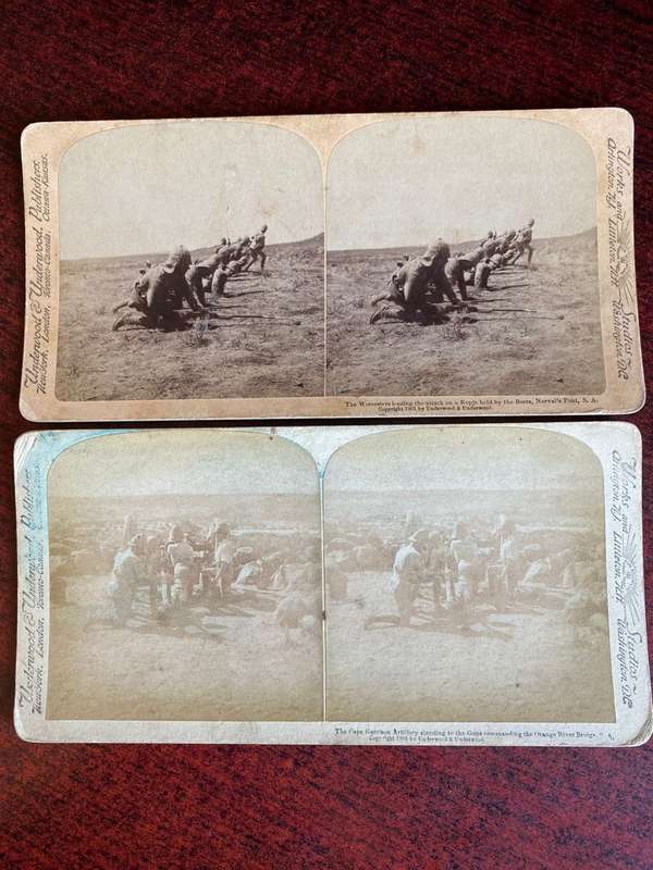 BOER WAR STEREO SCOPIC SLIDES -2 SOLD TOGHETHER
