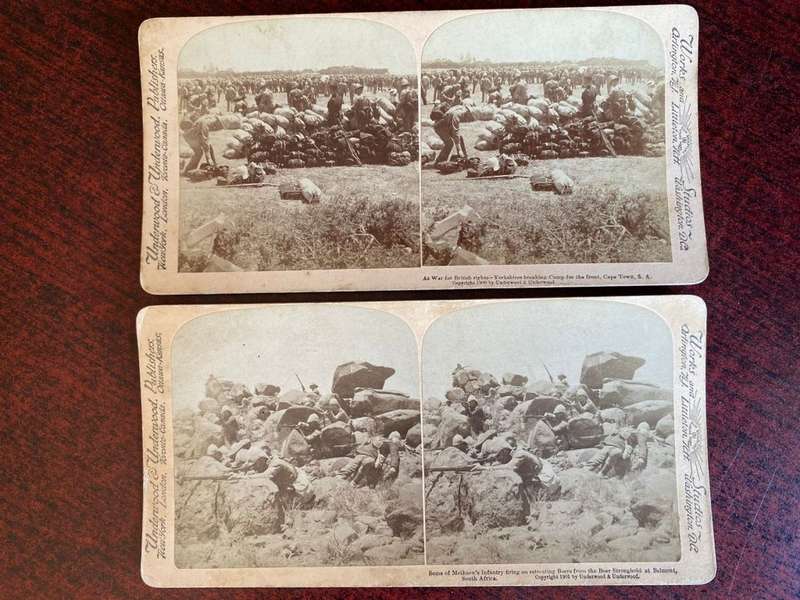 BOER WAR STEREO SCOPIC SLIDES -2 SOLD TOGETHER
