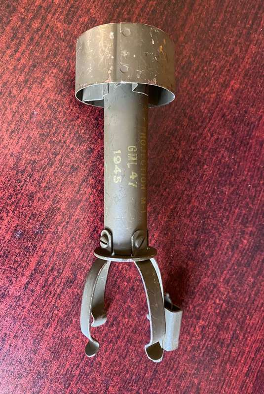 US RIFLE ADAPTOR FOR GRENADE PROJECTION M1-WW2 PERIOD STAMPED AND DATED