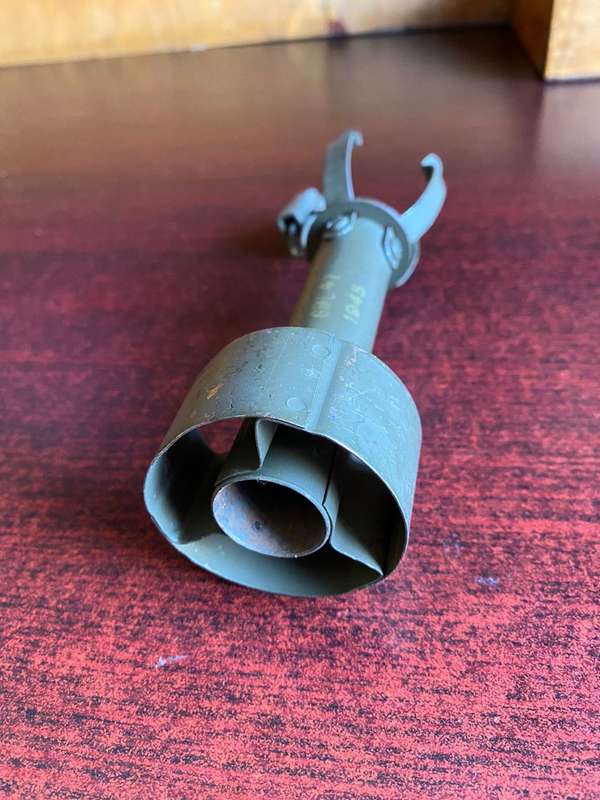 US RIFLE ADAPTOR FOR GRENADE PROJECTION M1-WW2 PERIOD STAMPED AND DATED