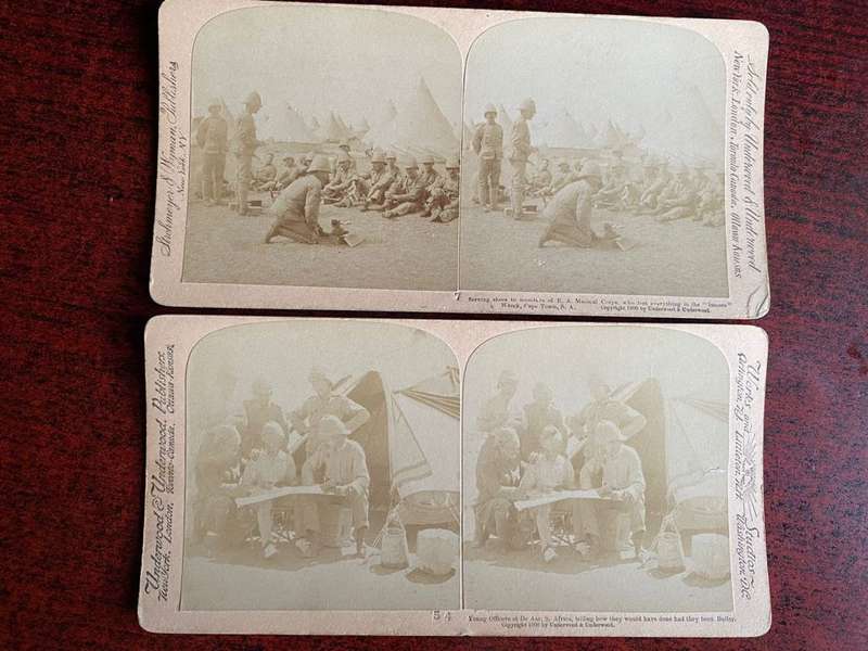 BOER WAR STEREO SCOPIC SLIDES -2 SOLD TOGETHER