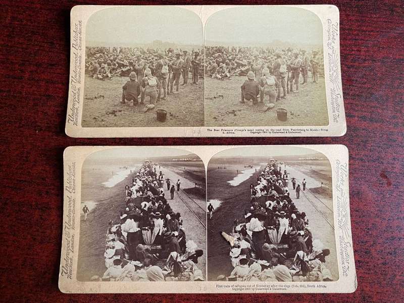 BOER WAR STEREO SCOPIC SLIDES -2 SOLD TOGETHER