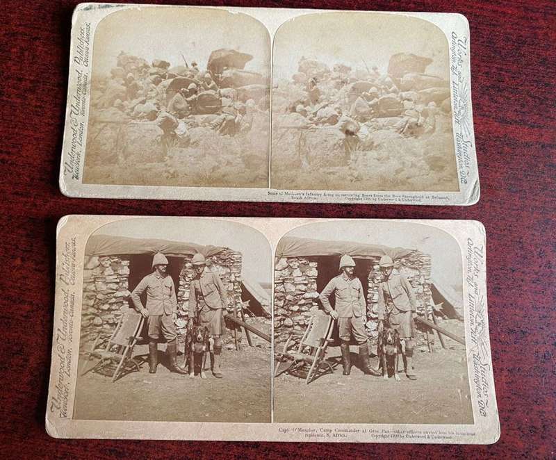 BOER WAR STEREO SCOPIC SLIDES -2 SOLD TOGETHER