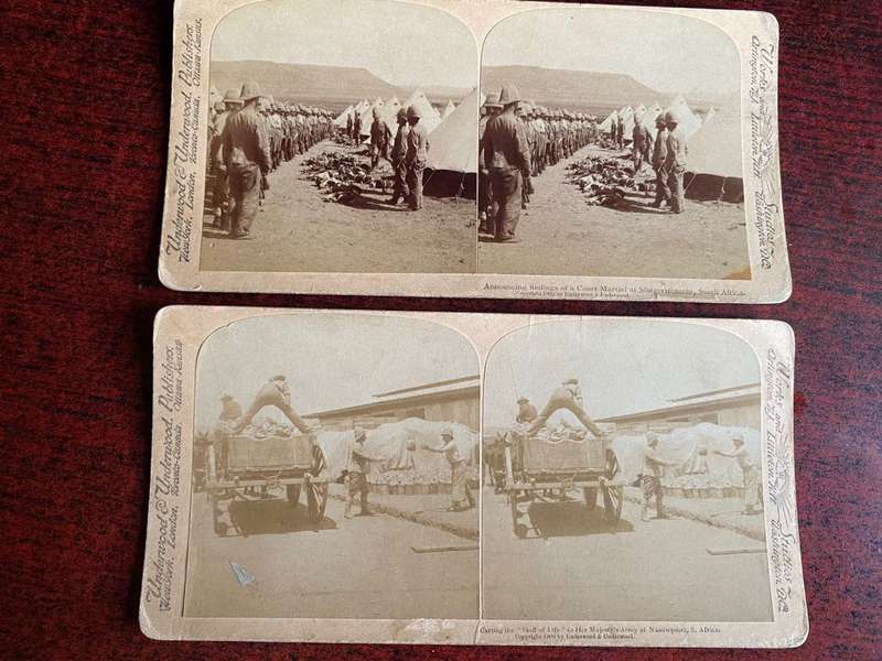 BOER WAR STEREO SCOPIC SLIDES -2 SOLD TOGETHER
