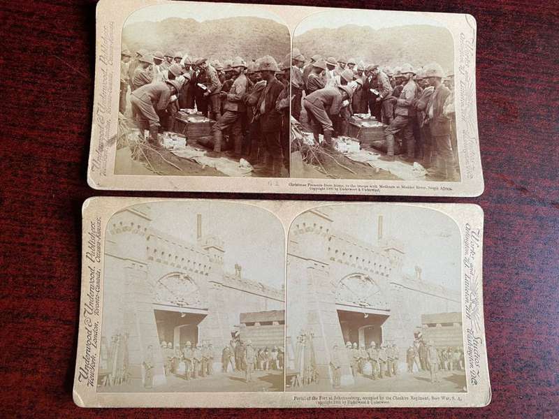 BOER WAR STEREO SCOPIC SLIDES -2 SOLD TOGETHER