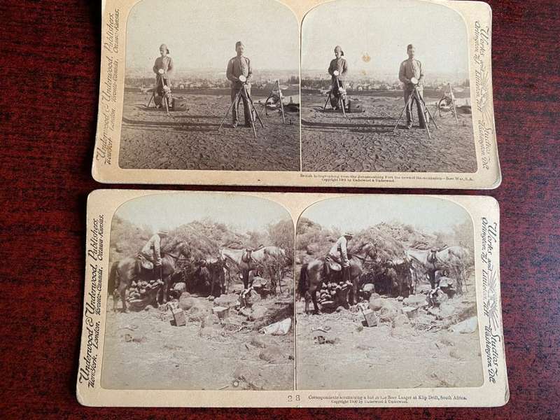 BOER WAR STEREO SCOPIC SLIDES -2 SOLD TOGETHER