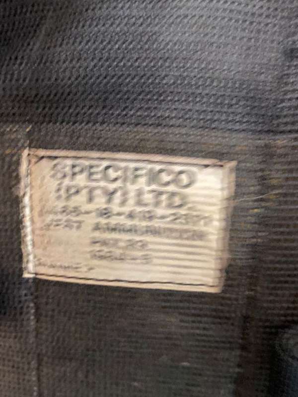PATTERN 83 BATTLE JACKET-LABELLED AND DATED 1984-USED BUT COMPLETE WITH ALL CLIPS AND STRAPS