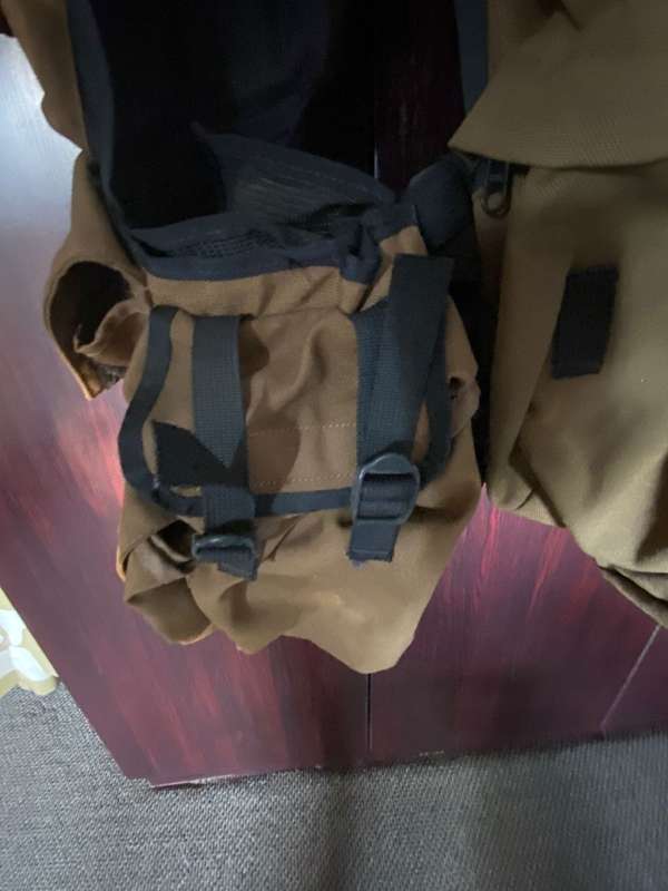 PATTERN 83 BATTLE JACKET-LABELLED AND DATED 1984-USED BUT COMPLETE WITH ALL CLIPS AND STRAPS
