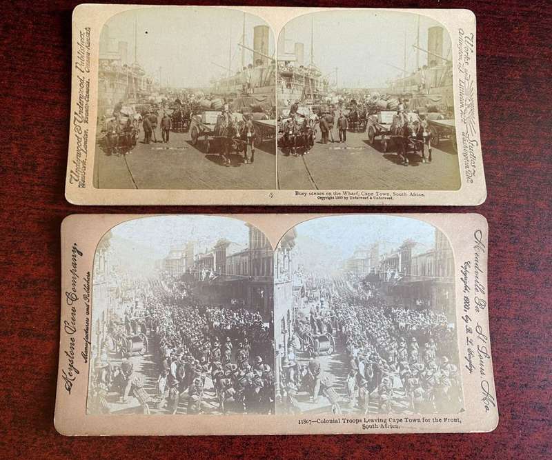 BOER WAR STEREO SCOPIC SLIDES-2 SOLDL TOGETHER
