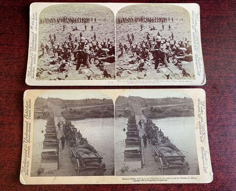BOER WAR STEREO SCOPIC SLIDES -2 SOLD TOGETHER