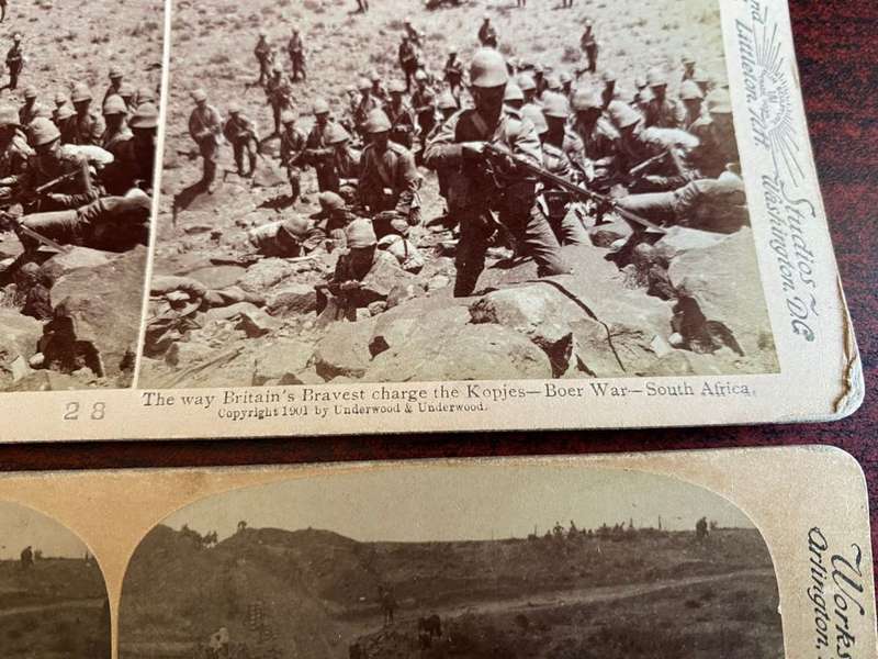BOER WAR STEREO SCOPIC SLIDES -2 SOLD TOGETHER