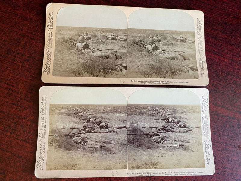 BOER WAR STEREO SCOPIC SLIDES -2 SOLD TOGETHER