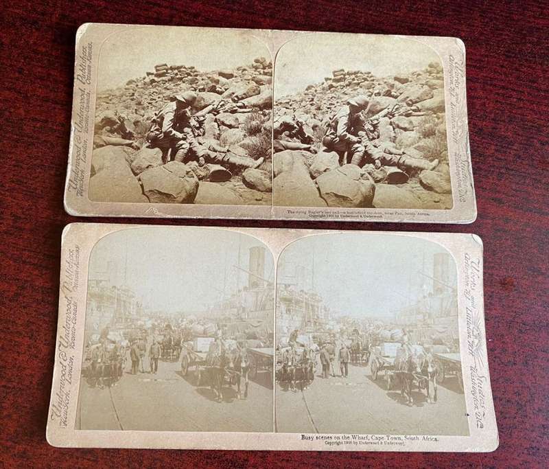 BOER WAR STEREO SCOPIC SLIDES -2 SOLD TOGETHER