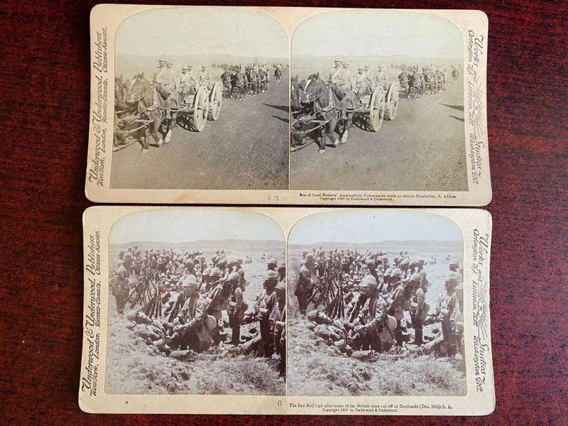 BOER WAR STEREO SCOPIC SLIDES -2 SOLD TOGETHER