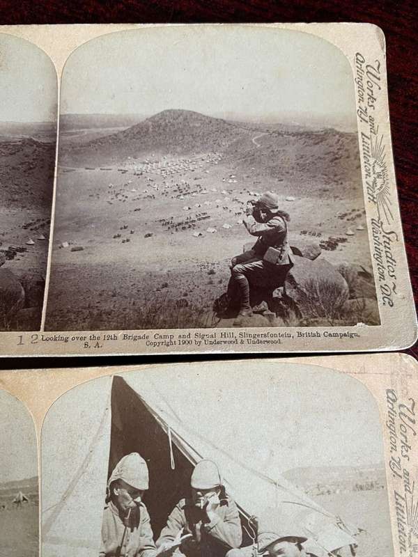 BOER WAR STEREO SCOPIC SLIDES -3 SOLD TOGETHER