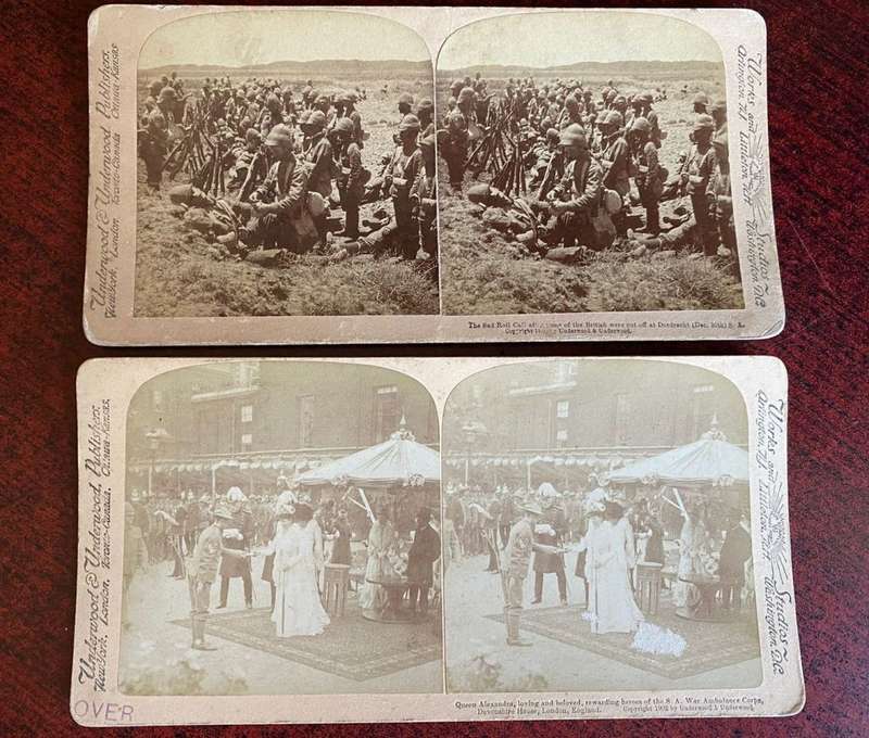 BOER WAR STEREO SCOPIC SLIDES -2 SOLD TOGETHER