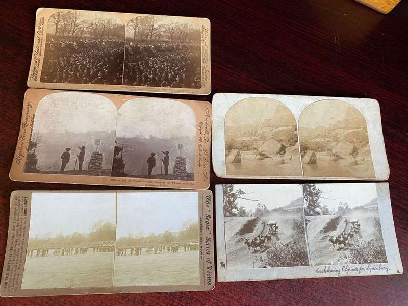 MIXED LOT OF 5 STEREO SCOPIC SLIDES-SOLD TOGETHER