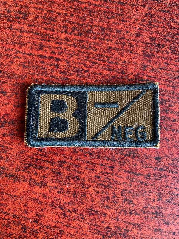 EMBROIDERED BLOOD GROUP PATCH