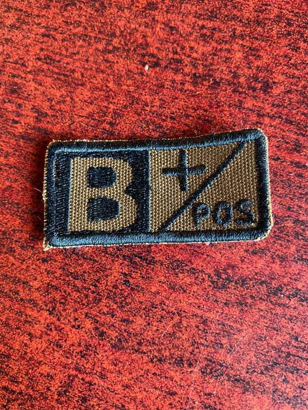 EMBROIDERED BLOOD GROUP PATCH
