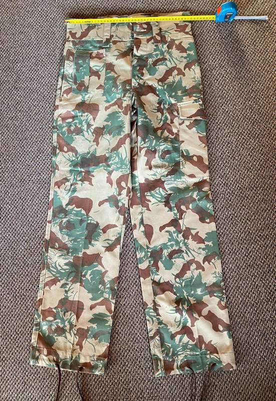 POLICE TASK FORCE 2ND PATTERN CAMO TROUSERS-NEVER WORN(NEW) PLEASE LOOK AT PICS FOR SIZED-LABELLED A