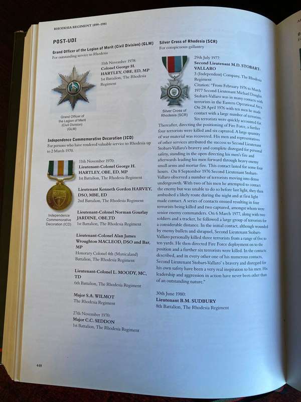 RHODESIA REGIMENT 1899-1981-HARD COVER WITH DUST COVER-FIRST EDITION PUBLISHED 2014-593 PAGES/ 2500