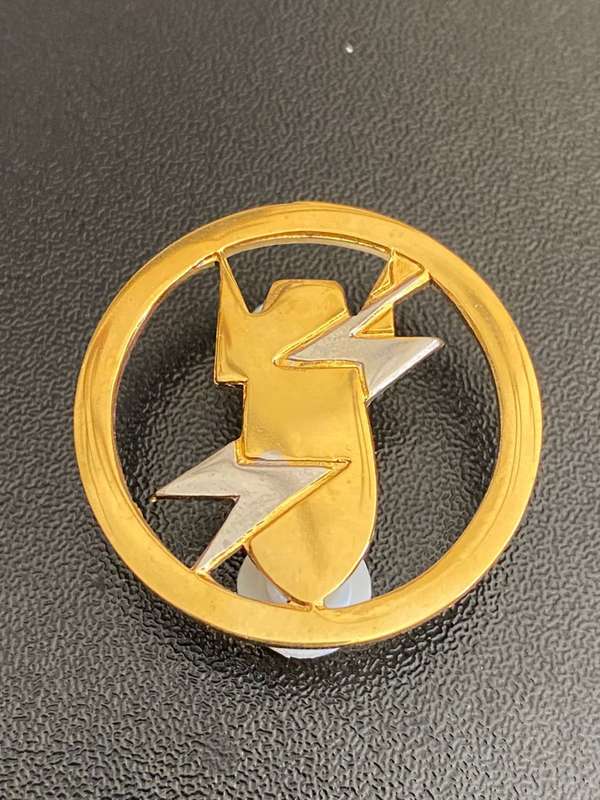 EXPLOSIVE ORDNANCE DISPOSAL,BI-METAL PROFICIENCY BREAST BADGE-APPROVED IN 1983-FULL SIZE-2 PINS