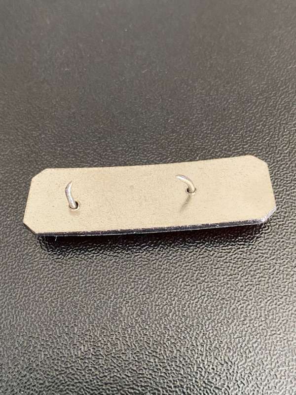SADF SHARPSHOOTERS-BREAST BADGE-CHROMED ON RED- 2 PINS