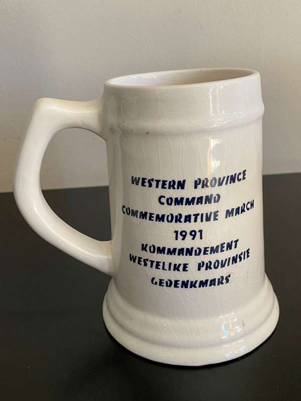 WESTERN PROVINCE COMMAND COMMEMORATIVE MARCH 1991 MUG-HEIGHT 14.5 CM