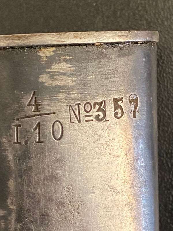 SWEDISH M1896 BAYONET WITH MEDAL SCABBARD EJEAB WITH A CROWN AND ANCHOR MARKINGS ON THE RICASSO-THIS