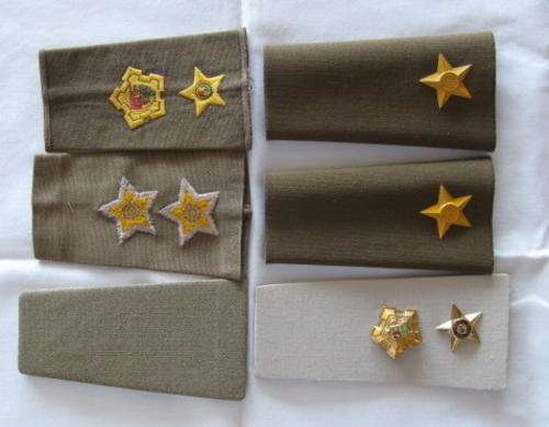 SA ARMY BORDER WAR PERIOD SELECTION OF RANKS AND SHOULDER BOARDS SOLD TOGETHER