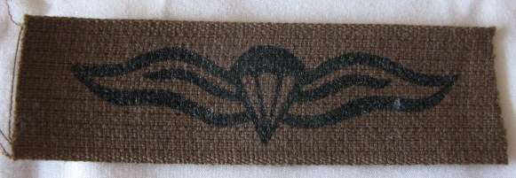 SADF BORDER WAR PERIOD SA PARACHUTE CLOTH WING - FIELD DRESS