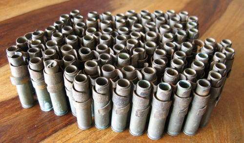 MACHINE GUN BELTS OF FIRED 7,62MM AMMUNITION - MEASURES 62 AND 73CM