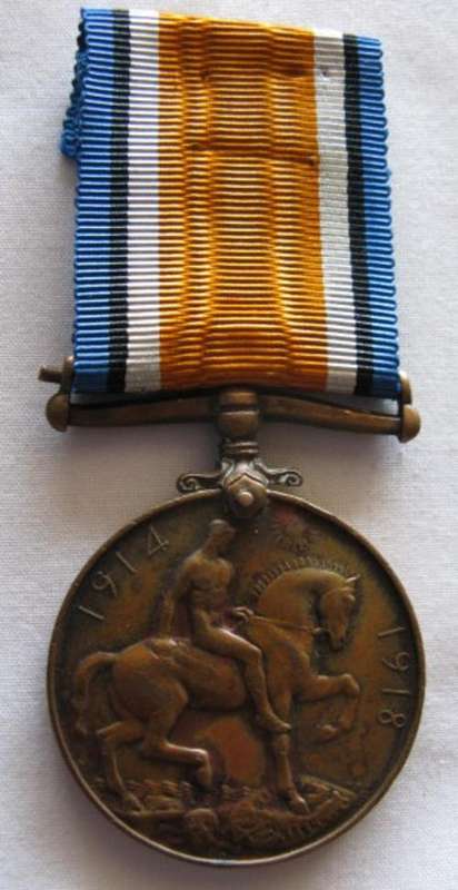 WW1 BRONZE WAR MEDAL 1914 - 20 - FULL SIZE AWARDED TO 6051 PTE.  D.MNYAMANE S.A.N.L.C.