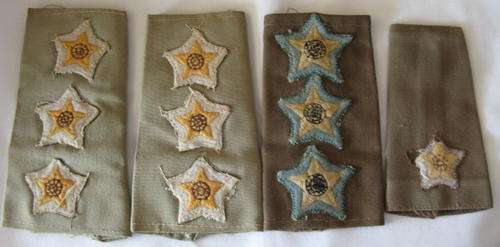 SADF EMBROIDERED RANKS - FIELD DRESS - 1980'S - FOR CAPTAIN AND 2ND LIEUTENANT