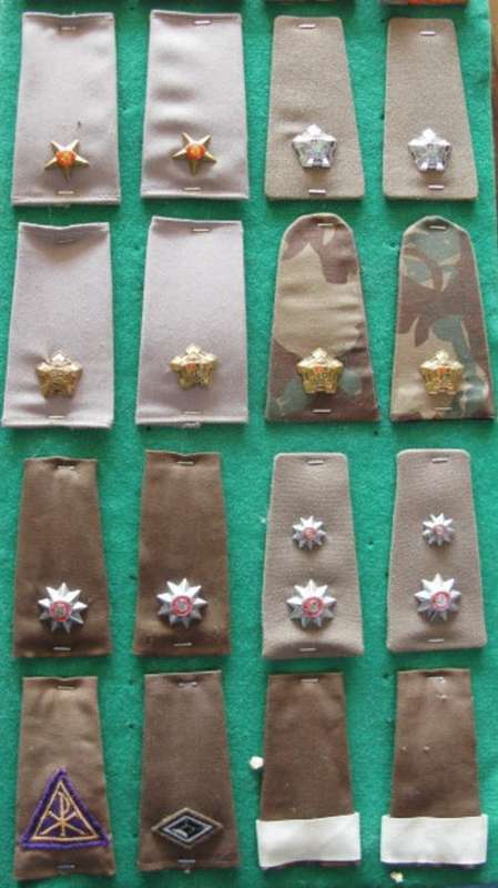 SA RANK COLLECTION WORN 1960'S-2002.  16 ITEMS IN TOTAL.